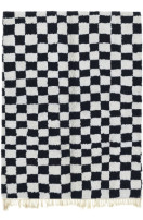 Moroccan rug Checkered - Black and white 3175