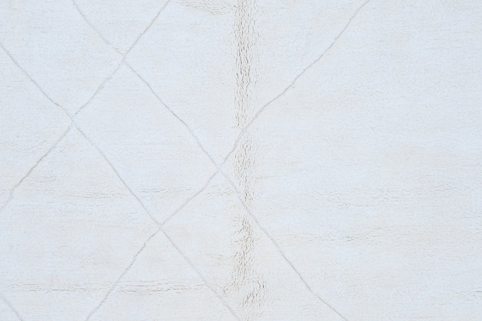 Moroccan custom rug from Beni Ourain, Wool and Thread, White