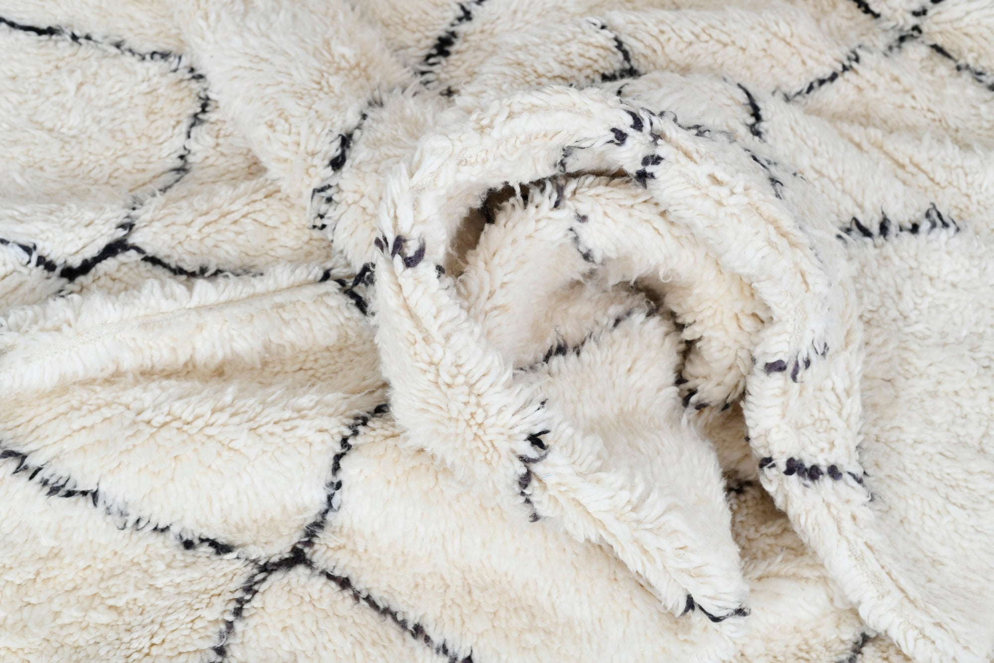 Shag Beni Ourain Rug 3302