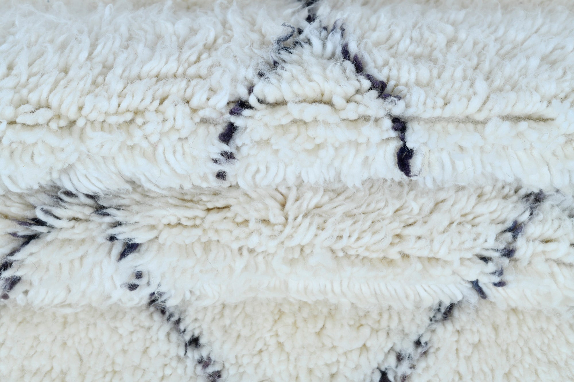 Moroccan custom rug from Beni Ourain, Wool, White