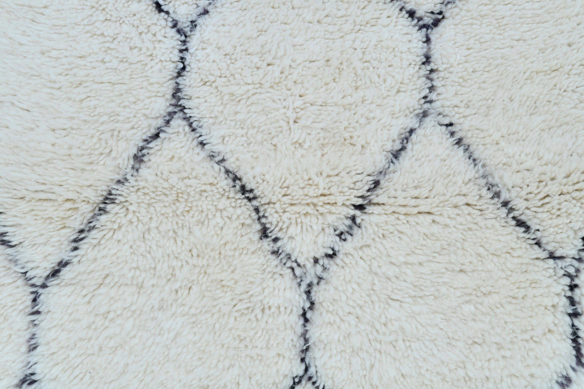 Moroccan custom rug from Beni Ourain, Wool, White