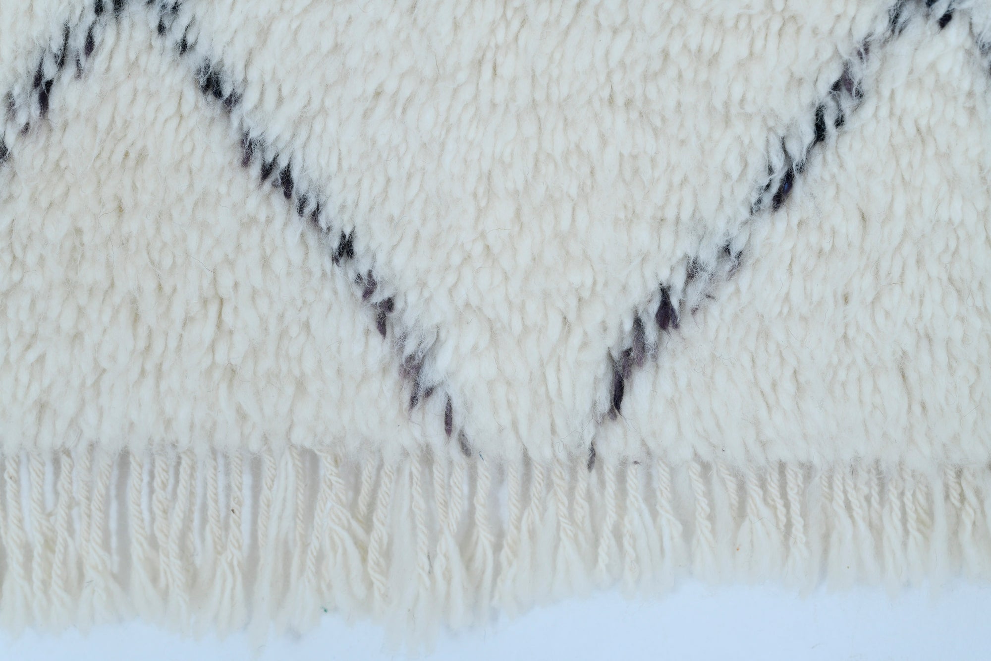Moroccan custom rug from Beni Ourain, Wool, White