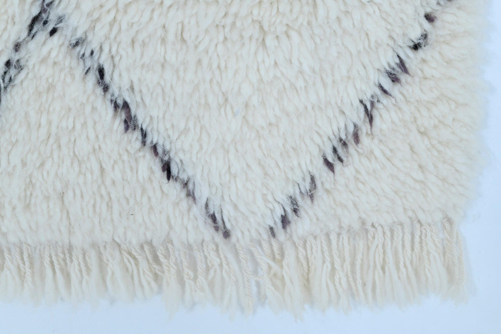 Moroccan custom rug from Beni Ourain, Wool, White