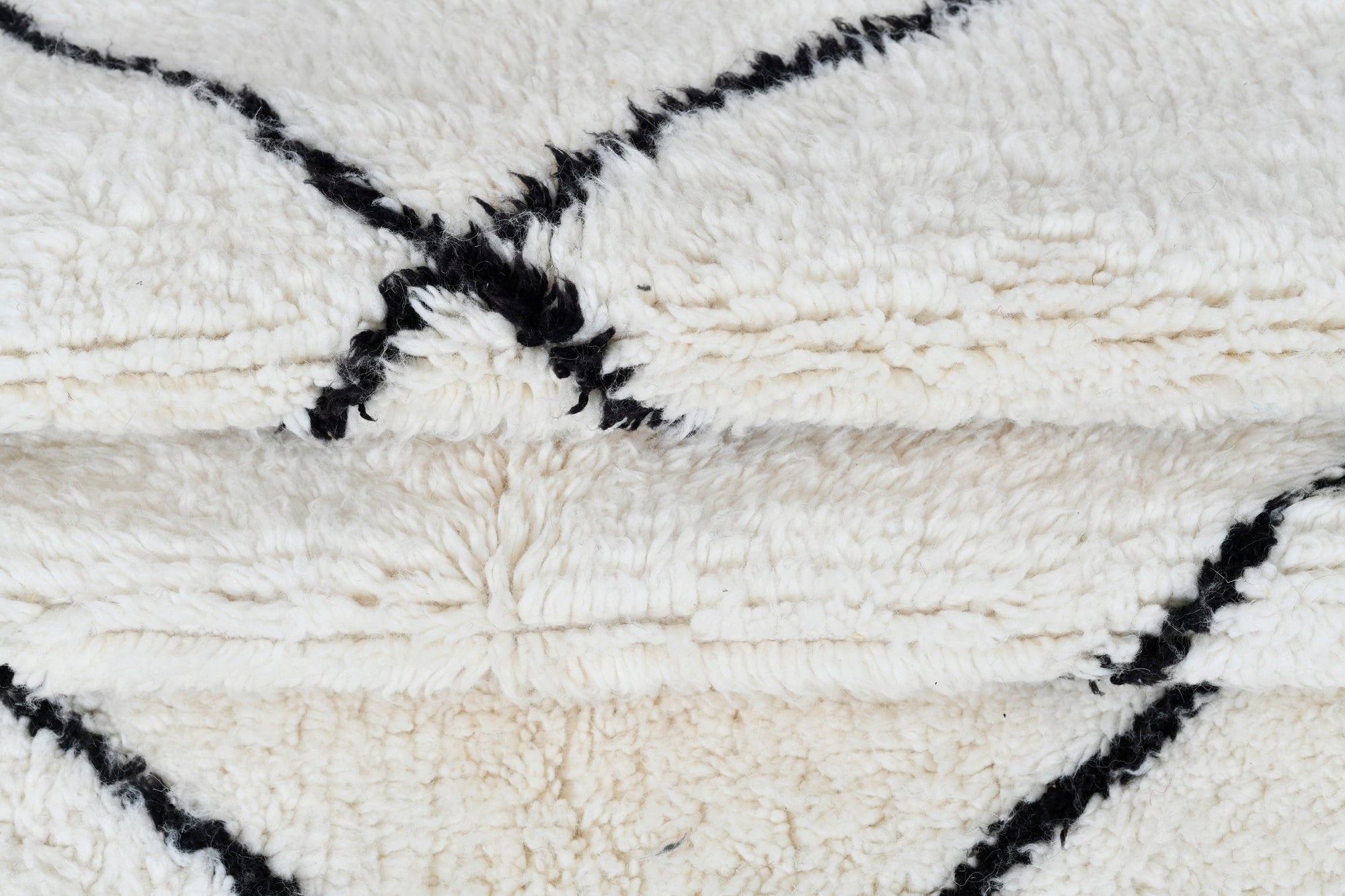 Moroccan custom rug from Beni Ourain, Wool, White