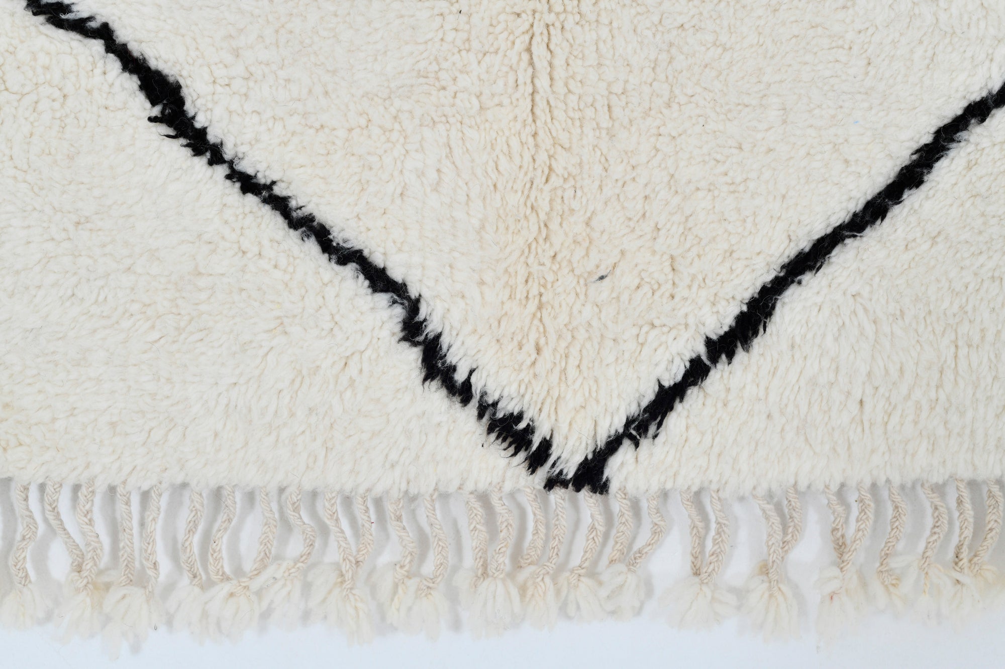 Moroccan custom rug from Beni Ourain, Wool, White