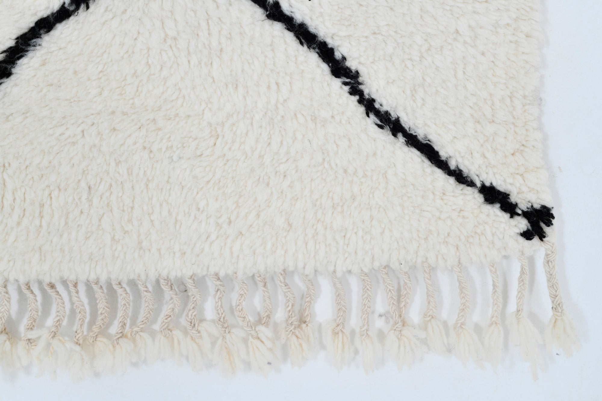 Moroccan custom rug from Beni Ourain, Wool, White
