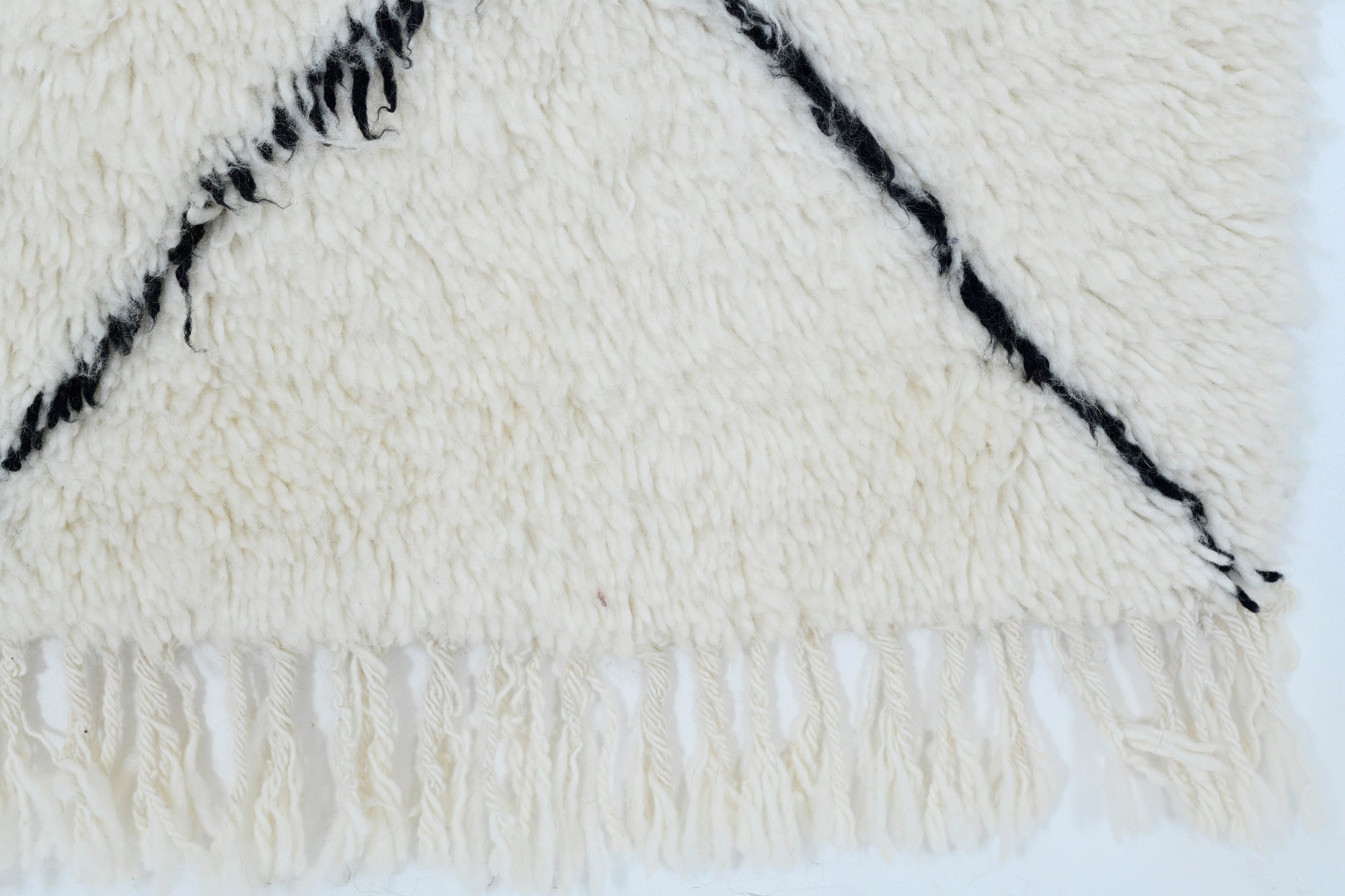 Moroccan custom rug from Beni Ourain, Wool, White