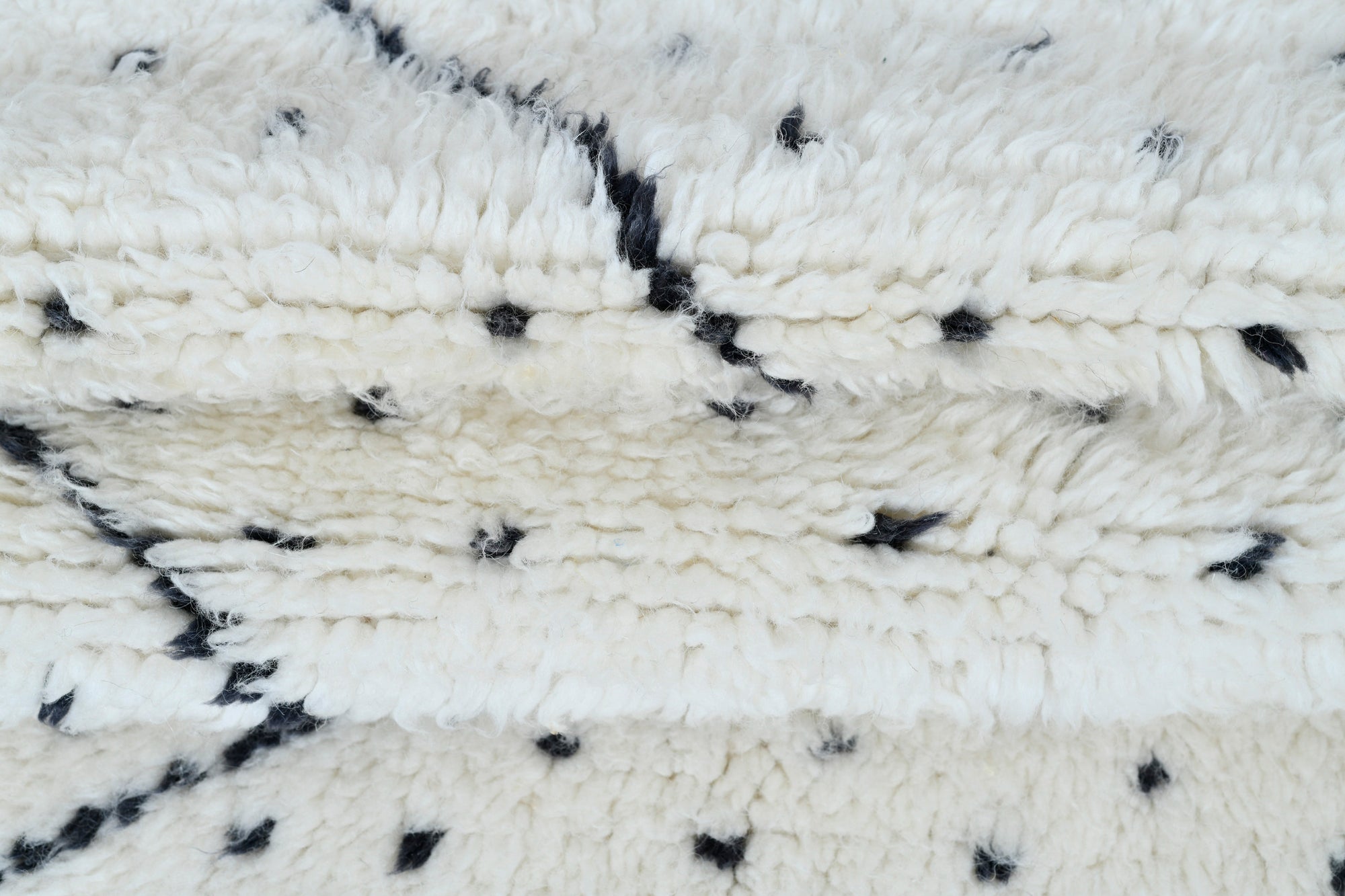 Moroccan custom rug from Beni Ourain, Wool, White