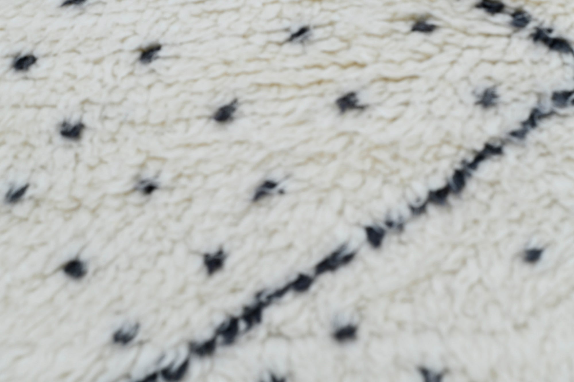 Moroccan custom rug from Beni Ourain, Wool, White