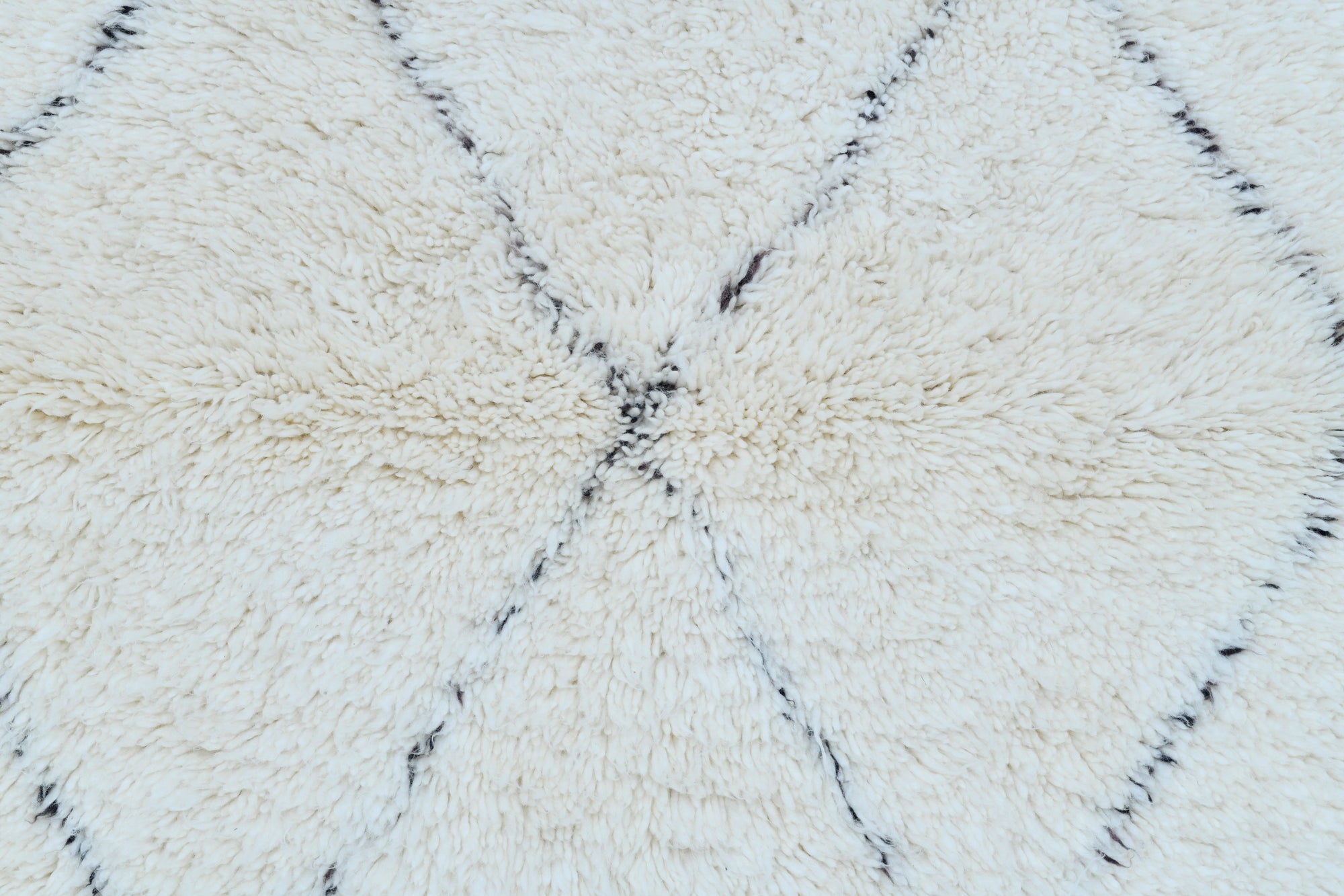 Moroccan custom rug from Beni Ourain, Wool, White