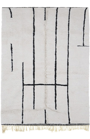 Black and White Art Rug 3248