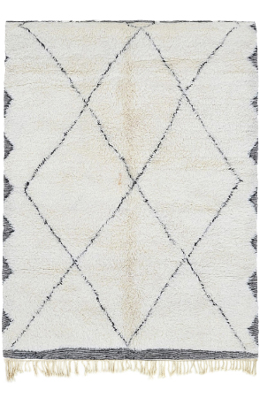 Black and White Shag Rug 3301