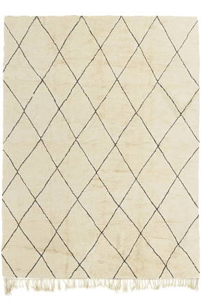 Cream Diamond Rug 3535