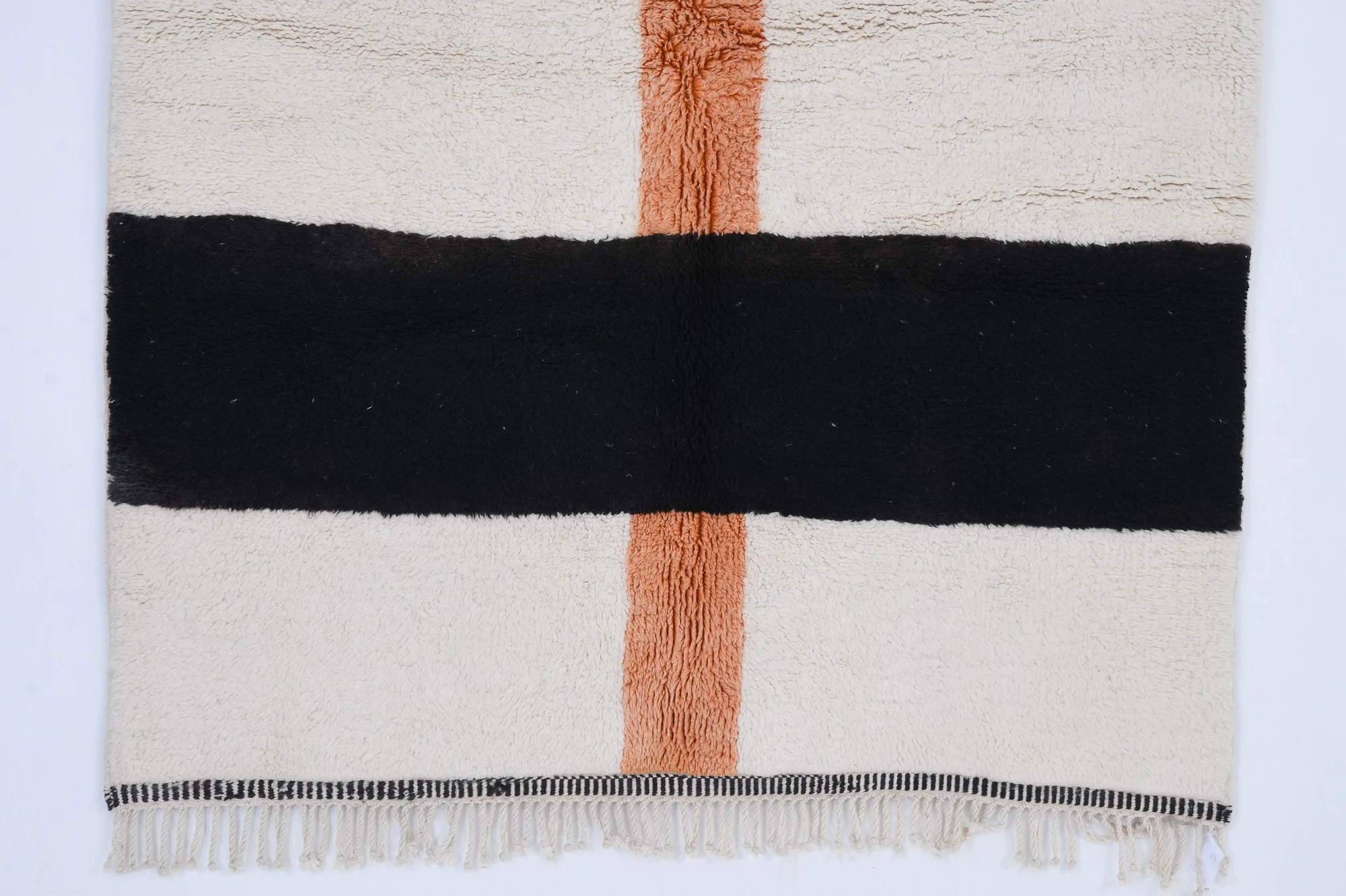 Moroccan custom rug from Beni Ourain, Wool and Thread, Colorful