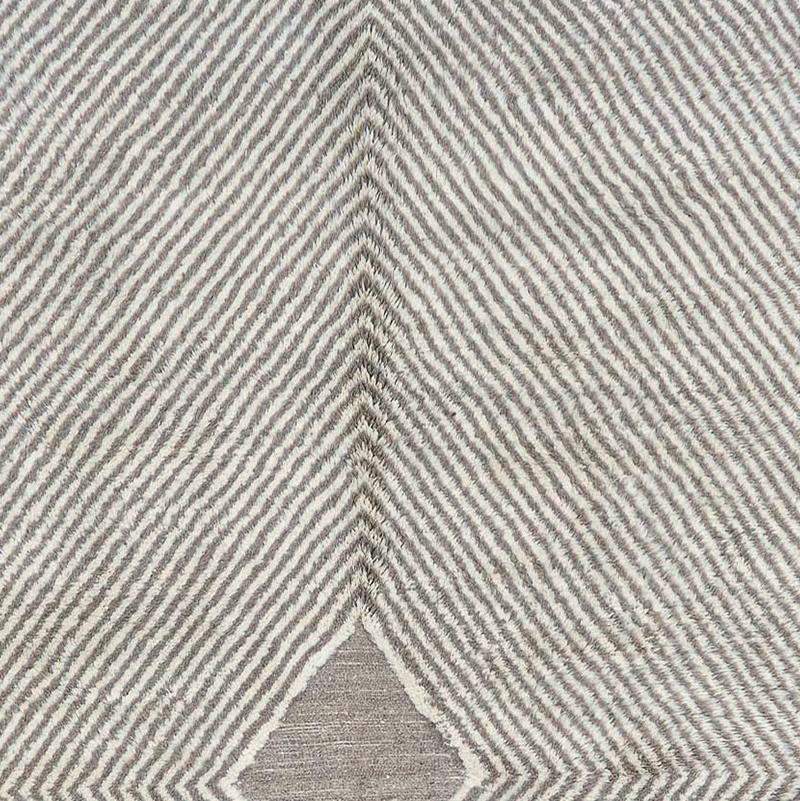Moroccan custom rug from Beni Ourain, Wool and Thread, Black