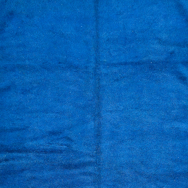 Moroccan custom rug from Beni Ourain, Wool and Thread, Blue