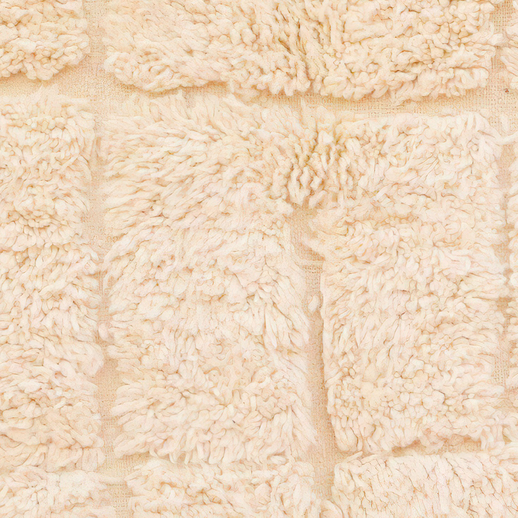 Moroccan custom rug from Beni Ourain, Wool and Thread, Off-white