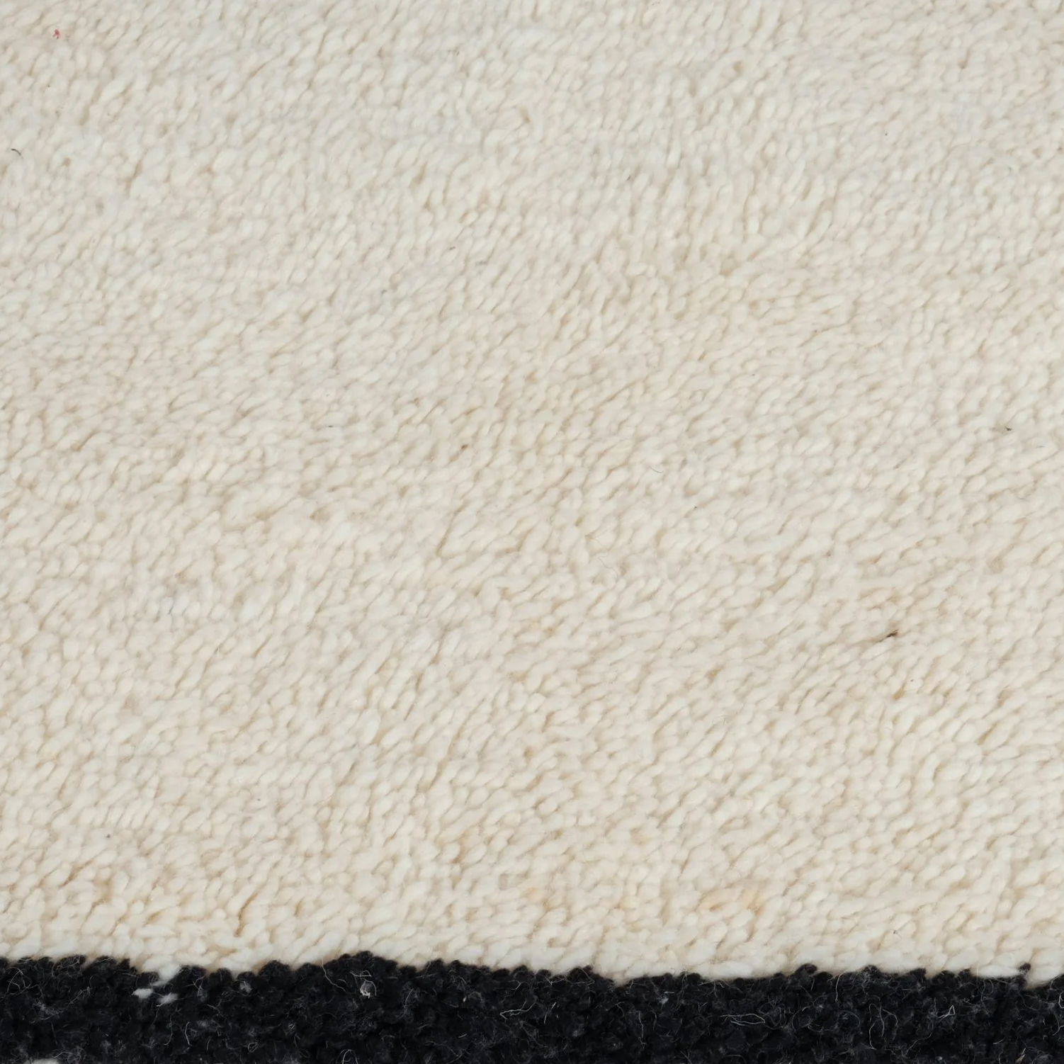 Moroccan custom rug from Beni Ourain, Wool and Thread, White