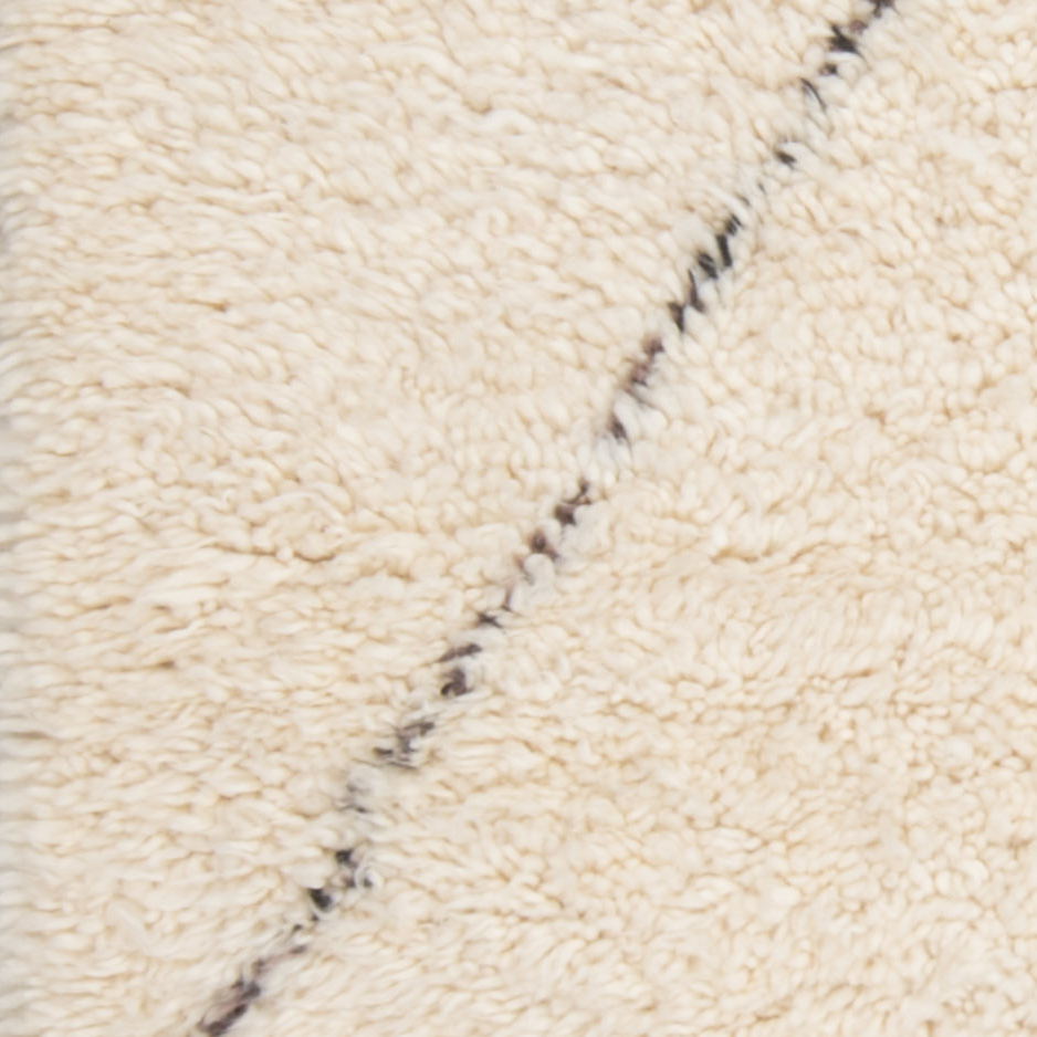 Moroccan custom rug from Beni Ourain, Wool and Thread, White