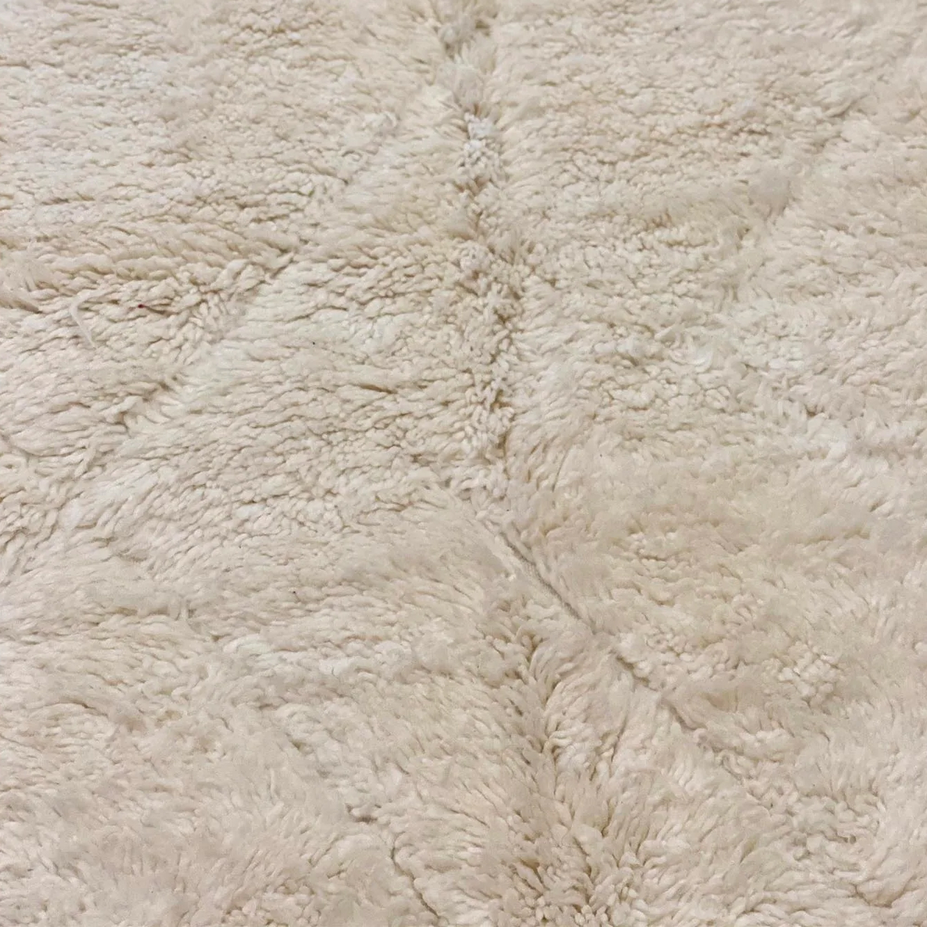 Moroccan custom rug from Beni Ourain, Wool and Thread, Off-white