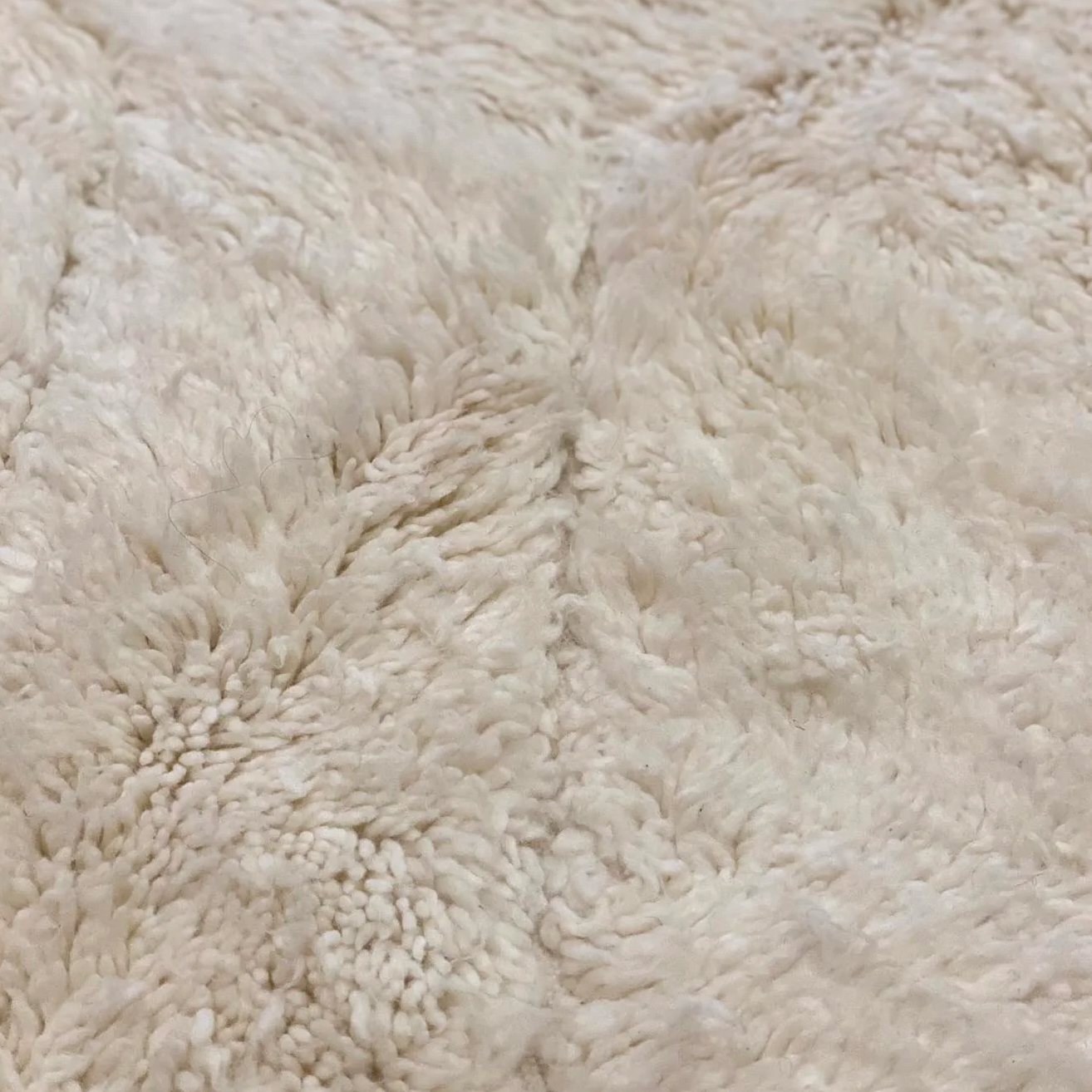 Moroccan custom rug from Beni Ourain, Wool and Thread, Off-white