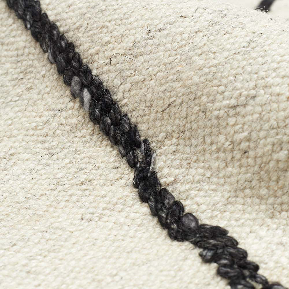 Moroccan custom rug from Beni Ourain, Wool and Thread, White