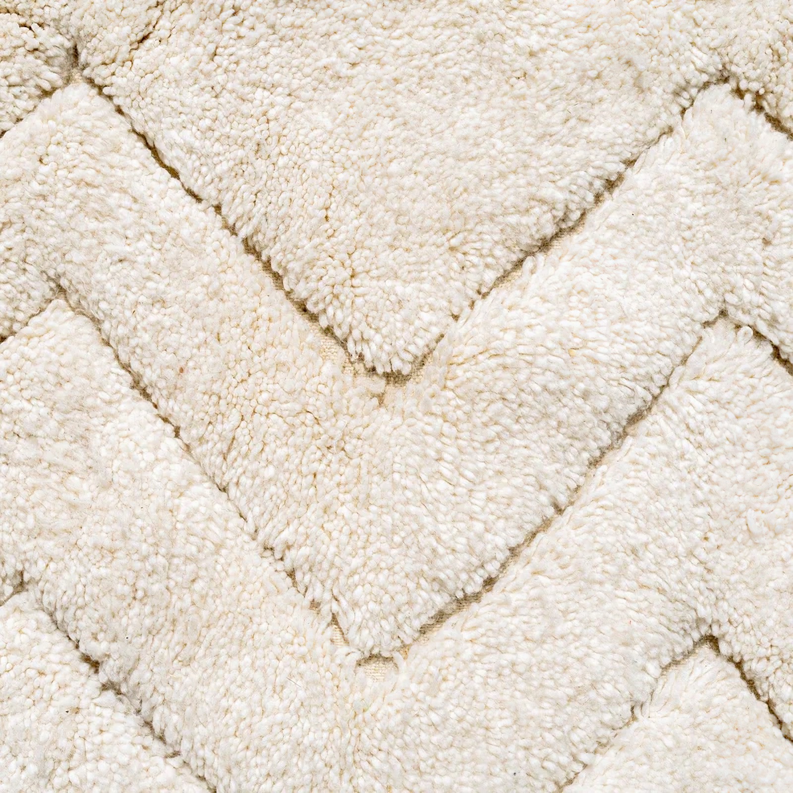 Moroccan custom rug from Beni Ourain, Wool and Thread, White