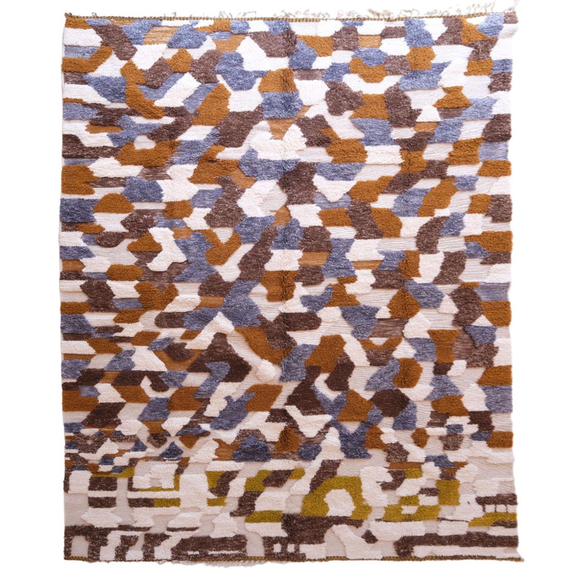 Moroccan custom rug from Beni Ourain, Wool and Thread, Brown