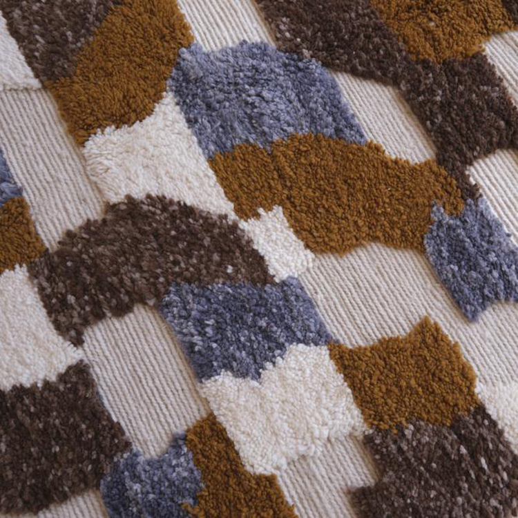 Moroccan custom rug from Beni Ourain, Wool and Thread, Brown