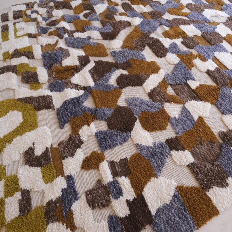Moroccan custom rug from Beni Ourain, Wool and Thread, Brown