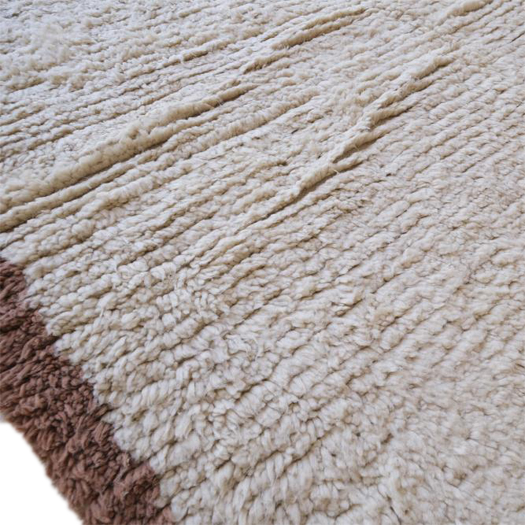 Moroccan custom rug from Beni Ourain, Wool and Thread, Off-white