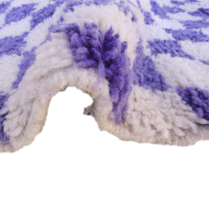Moroccan custom rug from Beni Ourain, Wool and Thread, Blue