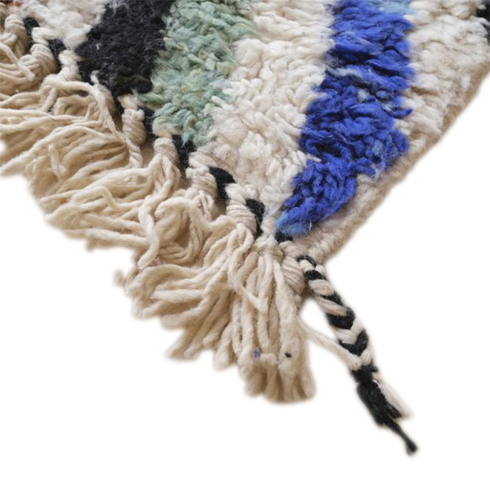 Moroccan custom rug from Beni Ourain, Wool and Thread, Colorful
