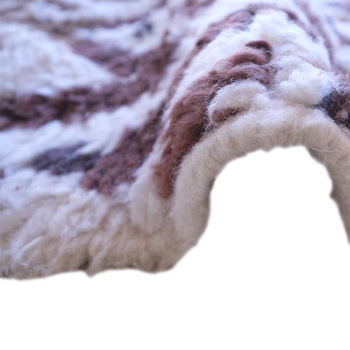 Moroccan custom rug from Beni Ourain, Wool and Thread, Brown