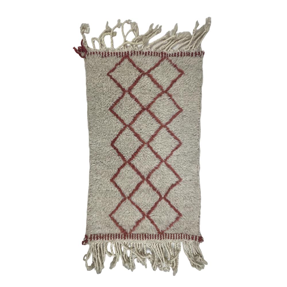 Moroccan custom rug from Beni Ourain, Wool and Thread, Gray