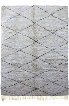 Black on white Lozenge Rug 4544
