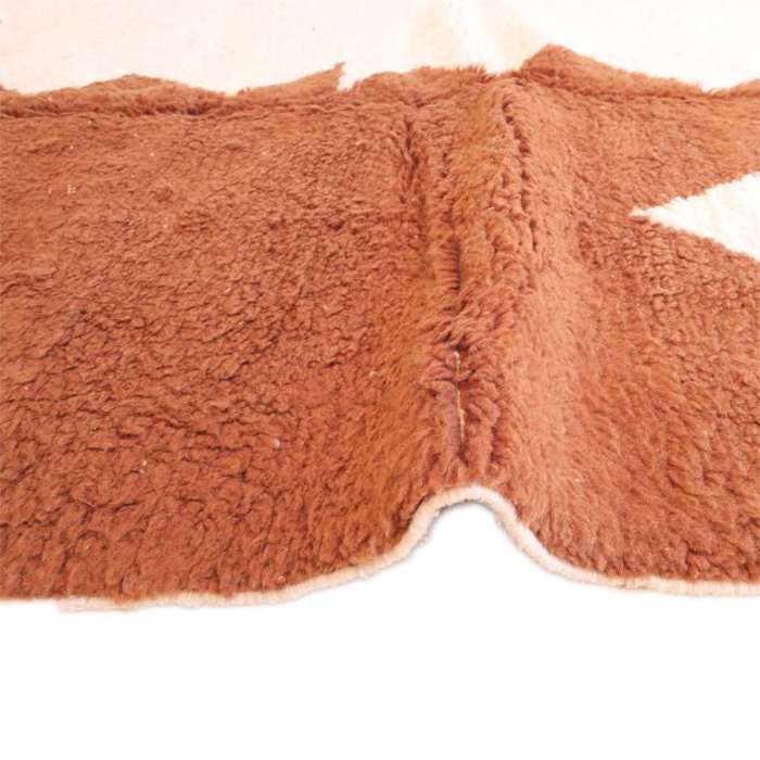Moroccan custom rug from Beni Ourain, Wool and Thread, Brown