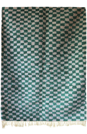 Green Checkered Rug 4566