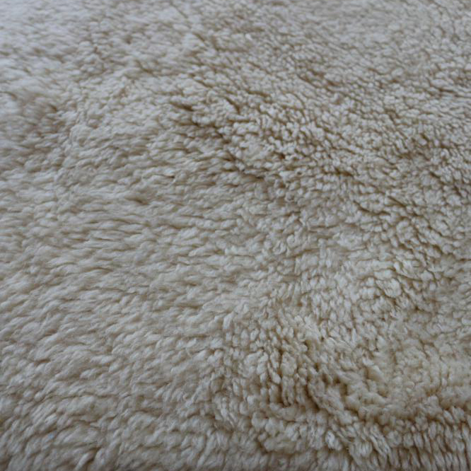 Moroccan custom rug from Beni Ourain, Wool and Thread, White