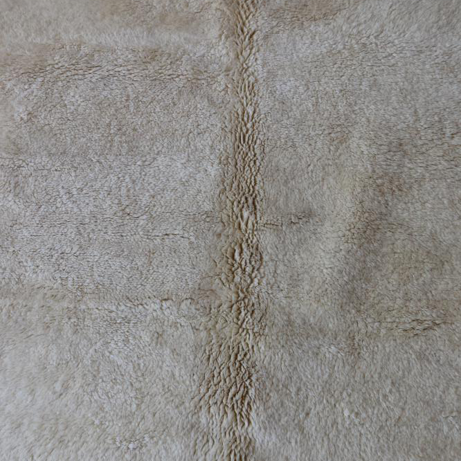 Moroccan custom rug from Beni Ourain, Wool and Thread, White