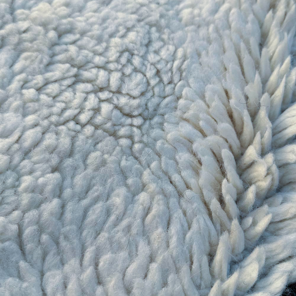 Moroccan custom rug from Beni Ourain, Wool and Thread, Off-white