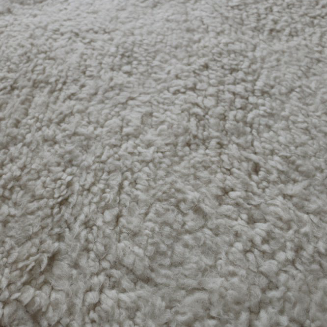 Moroccan custom rug from Beni Ourain, Wool and Thread, White