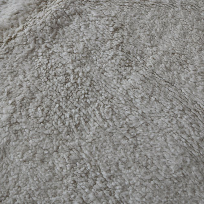 Moroccan custom rug from Beni Ourain, Wool and Thread, White