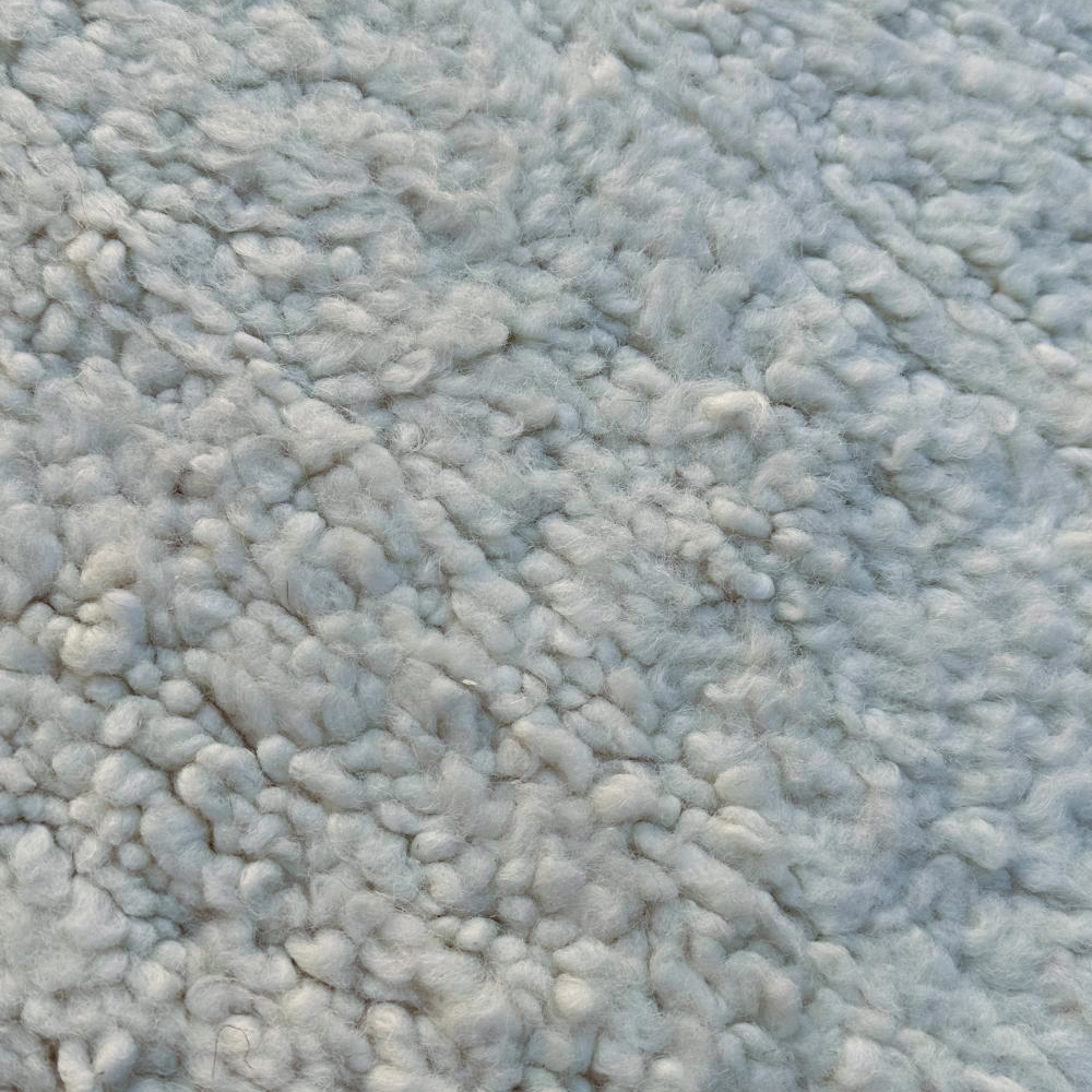 Moroccan custom rug from Beni Ourain, Wool and Thread, White