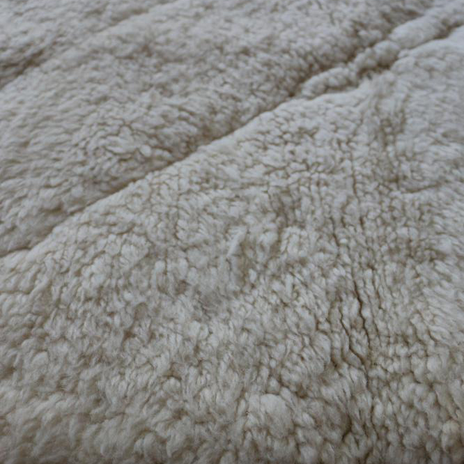 Moroccan custom rug from Beni Ourain, Wool and Thread, White