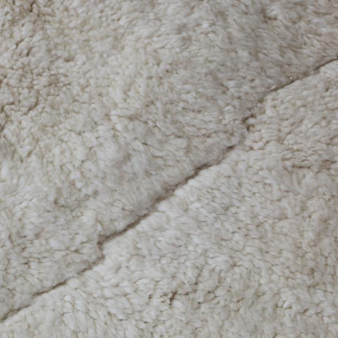 Moroccan custom rug from Beni Ourain, Wool and Thread, White