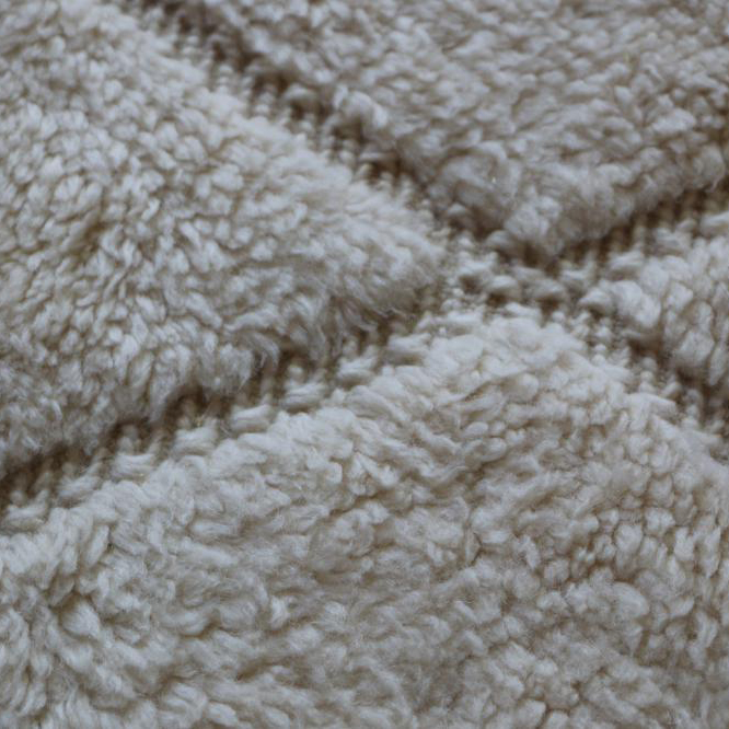 Moroccan custom rug from Beni Ourain, Wool and Thread, White