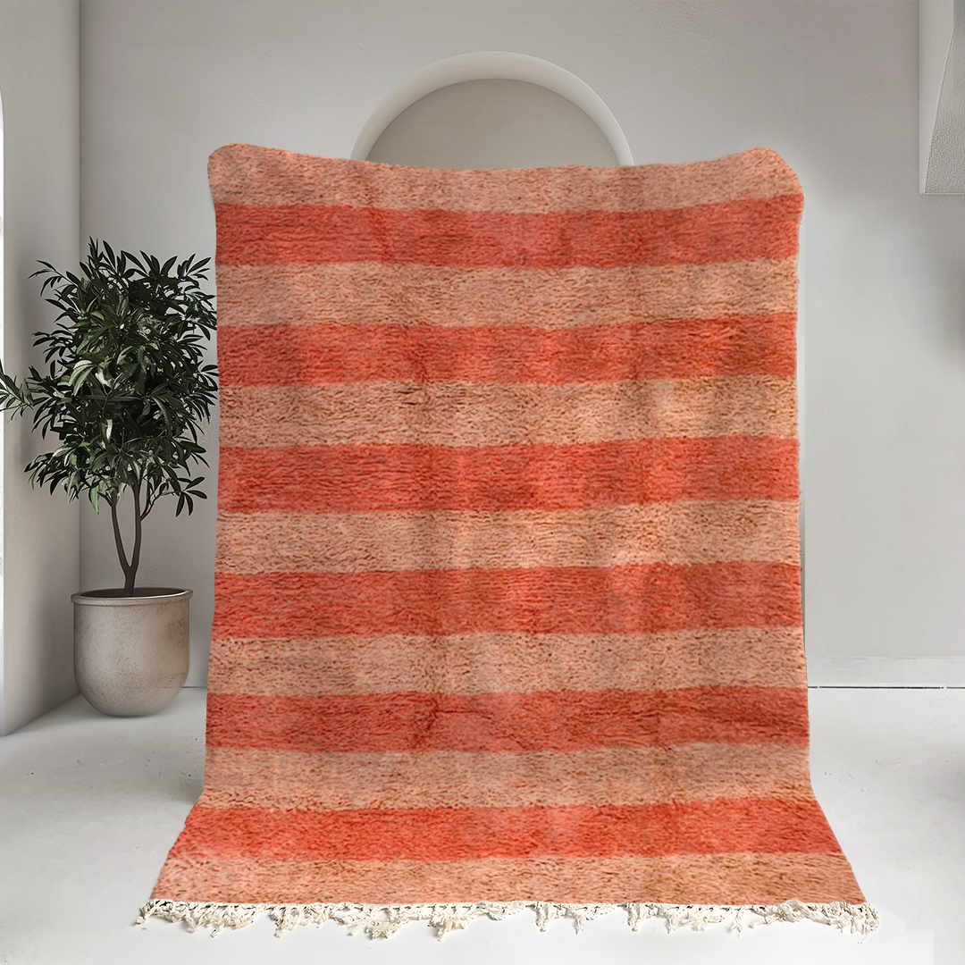 Moroccan custom rug from Beni Ourain, Wool, Brown