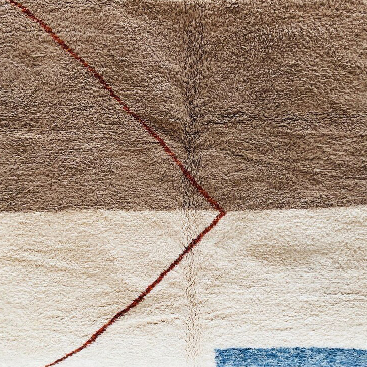 Moroccan custom rug from Beni Ourain, Wool, Colorful