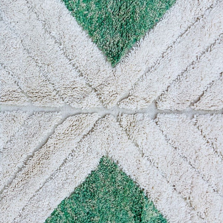 Moroccan custom rug from Beni Ourain, Wool, White